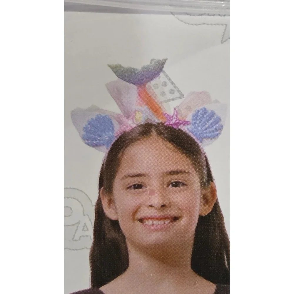 Amscan Kids Mermaid Costume Set Rainbow Ombre Tutu and Shell Headband New - Picture 2 of 4